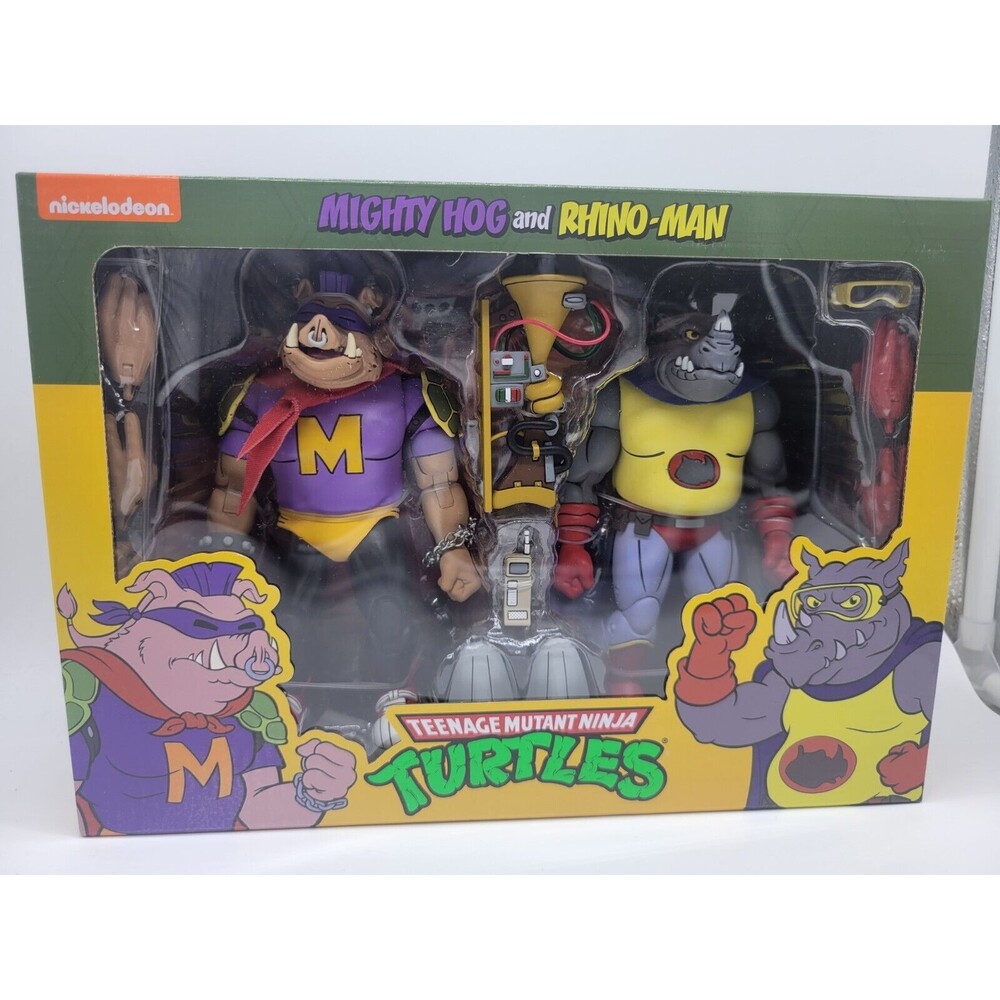 2023 NECA TEENAGE MUTANT NINJA TURTLES MIGHTY HOG And RHINO MAN TARGET HAULATHON